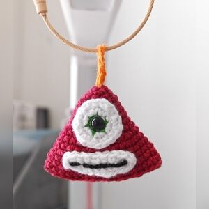 Crochet Moster Keychain Fob Holder Card Holder